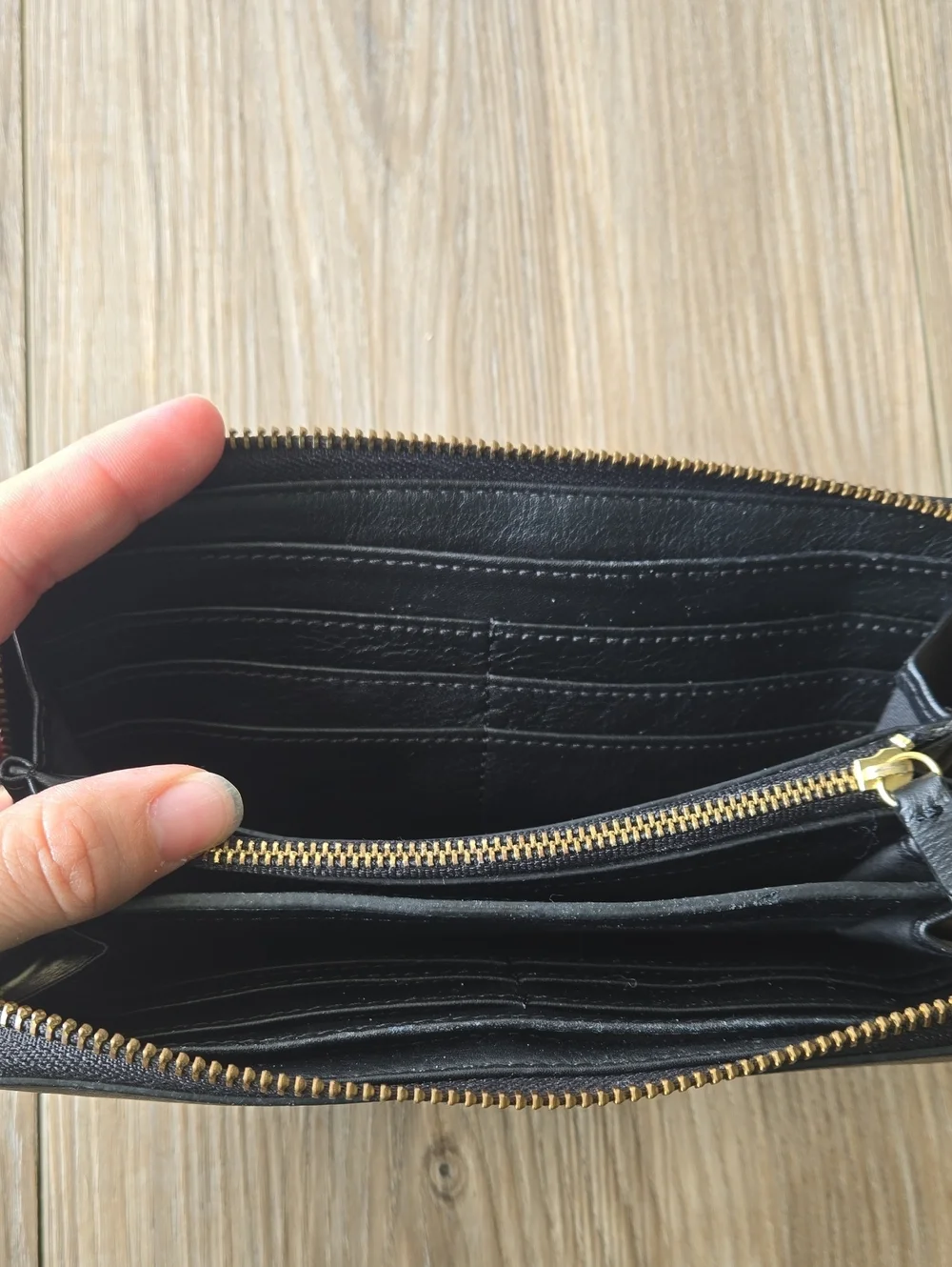 Fossil Full Zip Multicolor Studded Leather Wallet